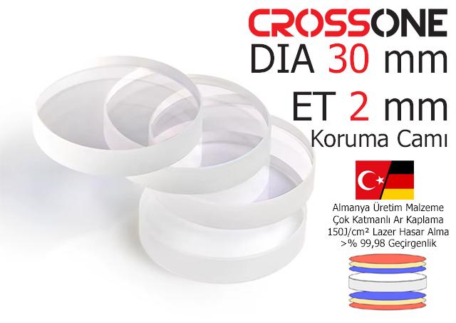 DIA30 mm ET2 mm 30x2 Koruma Camı