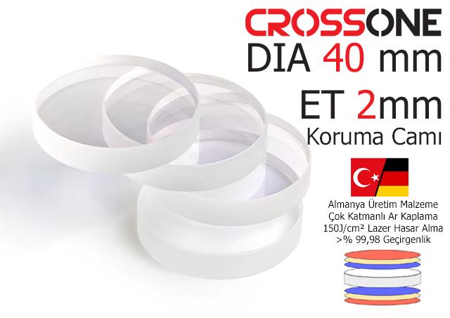 DIA40 mm ET2 mm 40x2 Koruma Camı