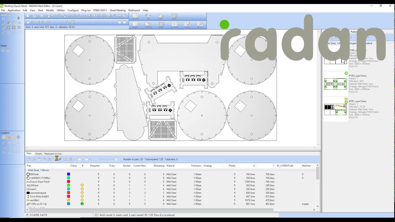 RADAN Nesting Yerleştirme Programı